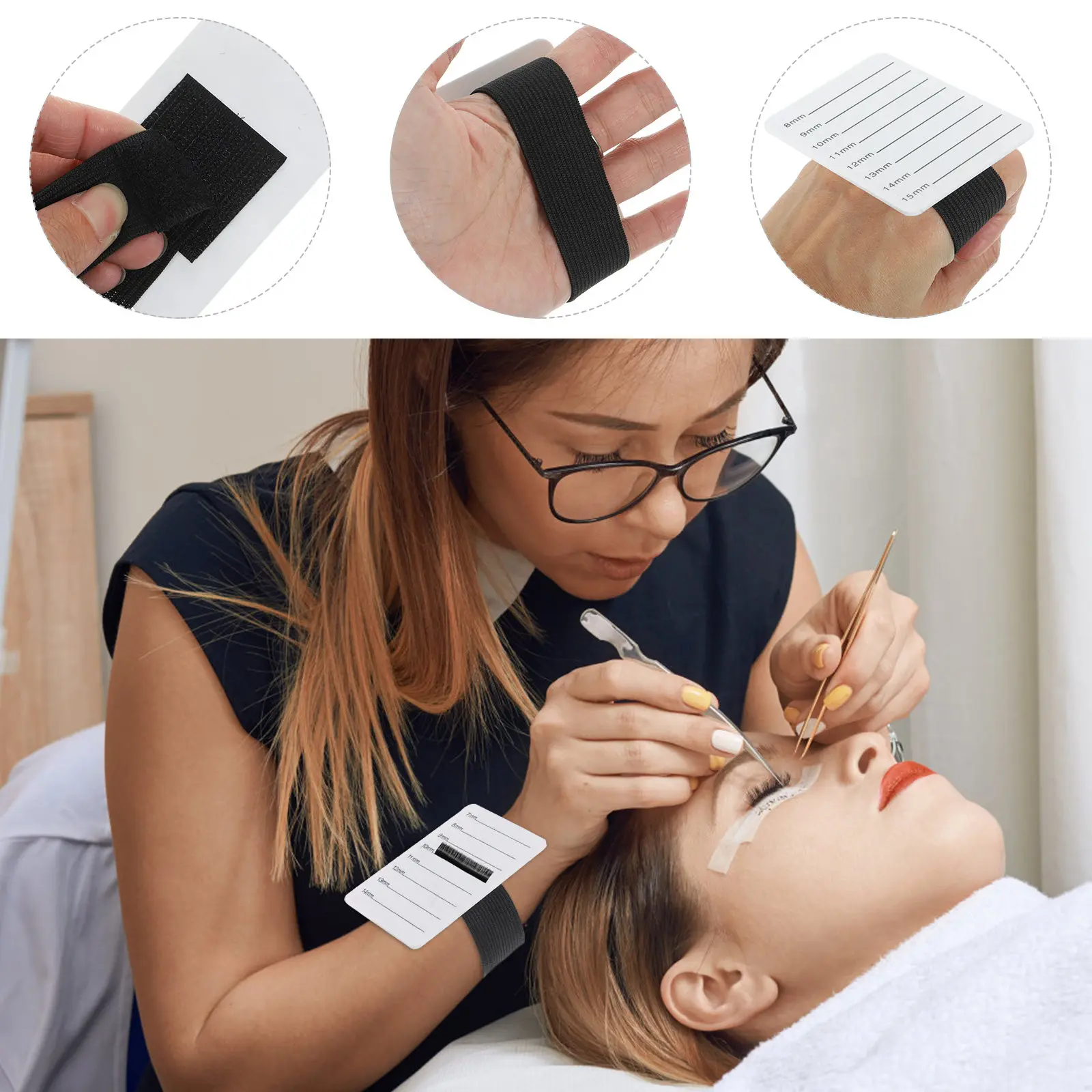 아크릴 속눈썹 홀더 트레이 속눈썹 디스플레이 보드 8-15mm 속눈썹 보관 연장 도구 살롱용 속눈썹 트레이 속눈썹 트레이