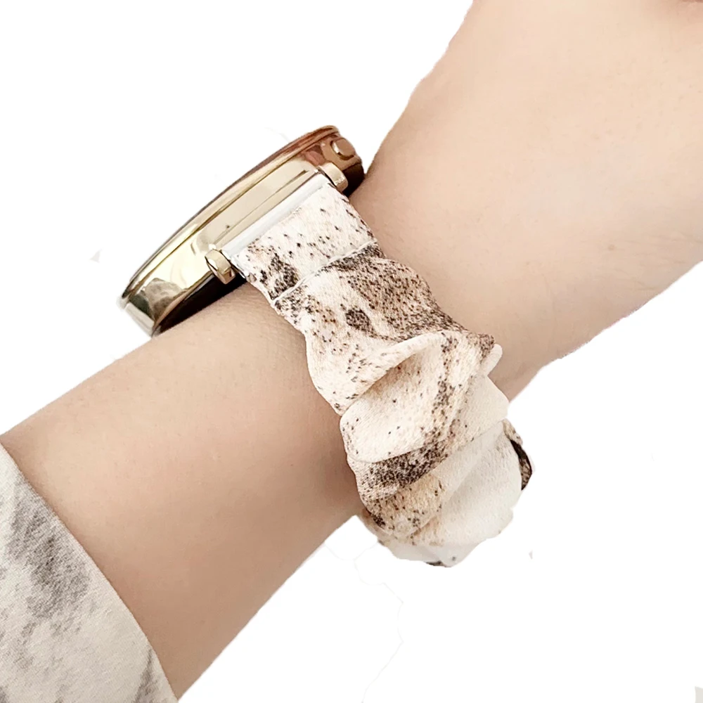 Stylish Stretch Fabric Scrunchies Watch Band - Quick Release Wristband