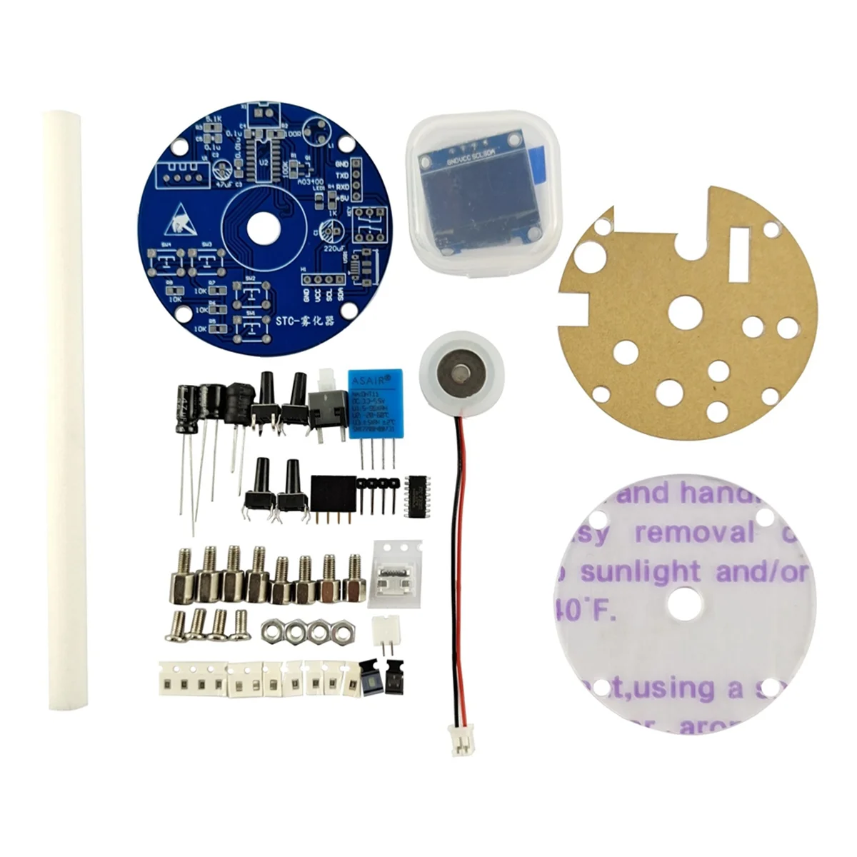 DIY 미스트 메이커 및 드라이버 키트 USB 가습기 회로 기판 STG 분무기 제어 가능 습도 타이밍 DIY 용접 부품 자스민
