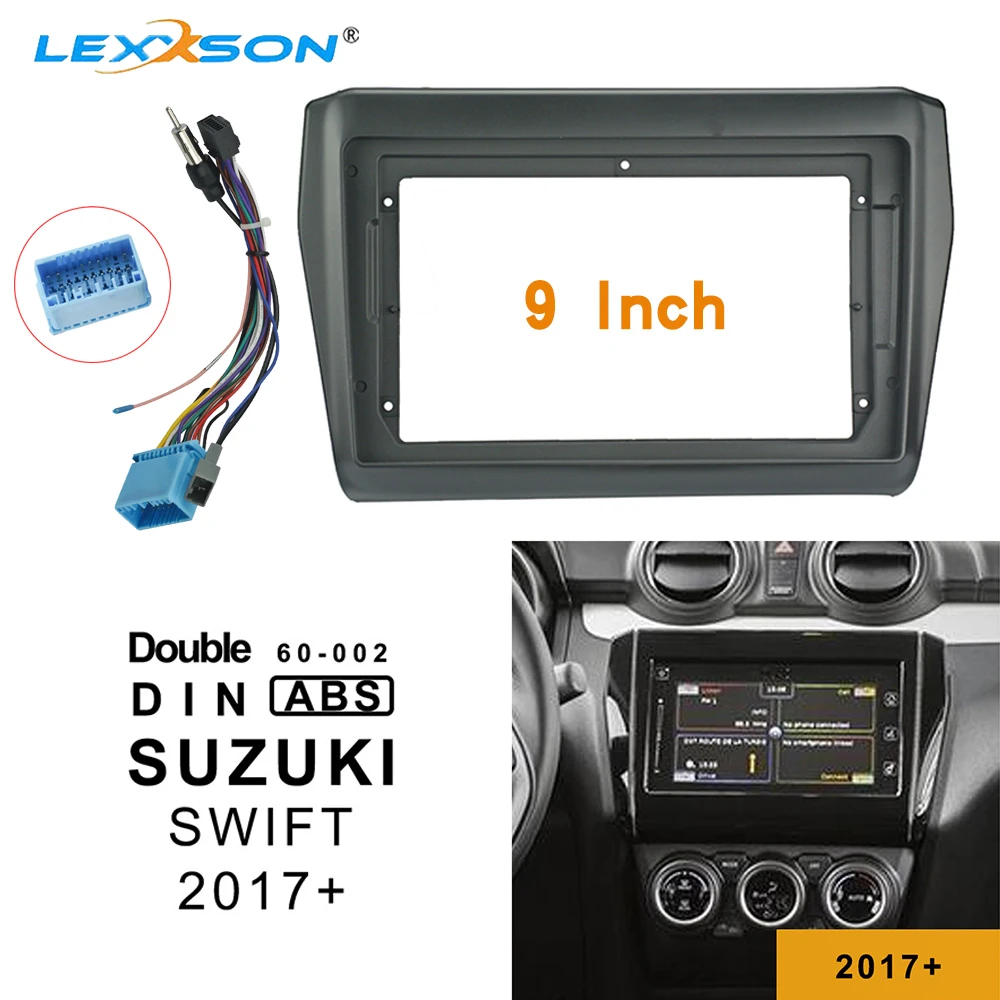 

Car Fascia For SUZUKI SWIFT 2017+ Stereo Fascias Panel Dash Mount Installation Double Din 9 Inch 2din Car DVD Frame Cable Kit