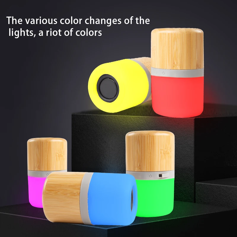 HOMEFISH Mini Bluetooth Speaker with RGB Lights