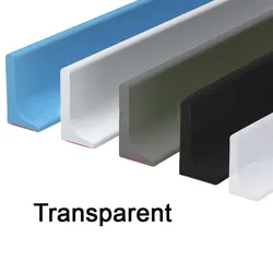 Multi-Size Waterproof Bathroom Barrier Strip - About 1.0m (Transparent L Form)