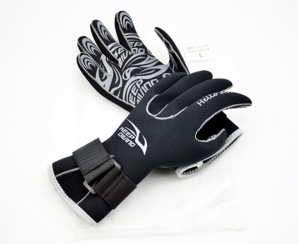 KEEP DIVING 3MM Genuine Neoprene Gloves Anti Scratch and Keep Warm for Scuba Diving Winter Swim Spearfishing Kayaking Surfing 4