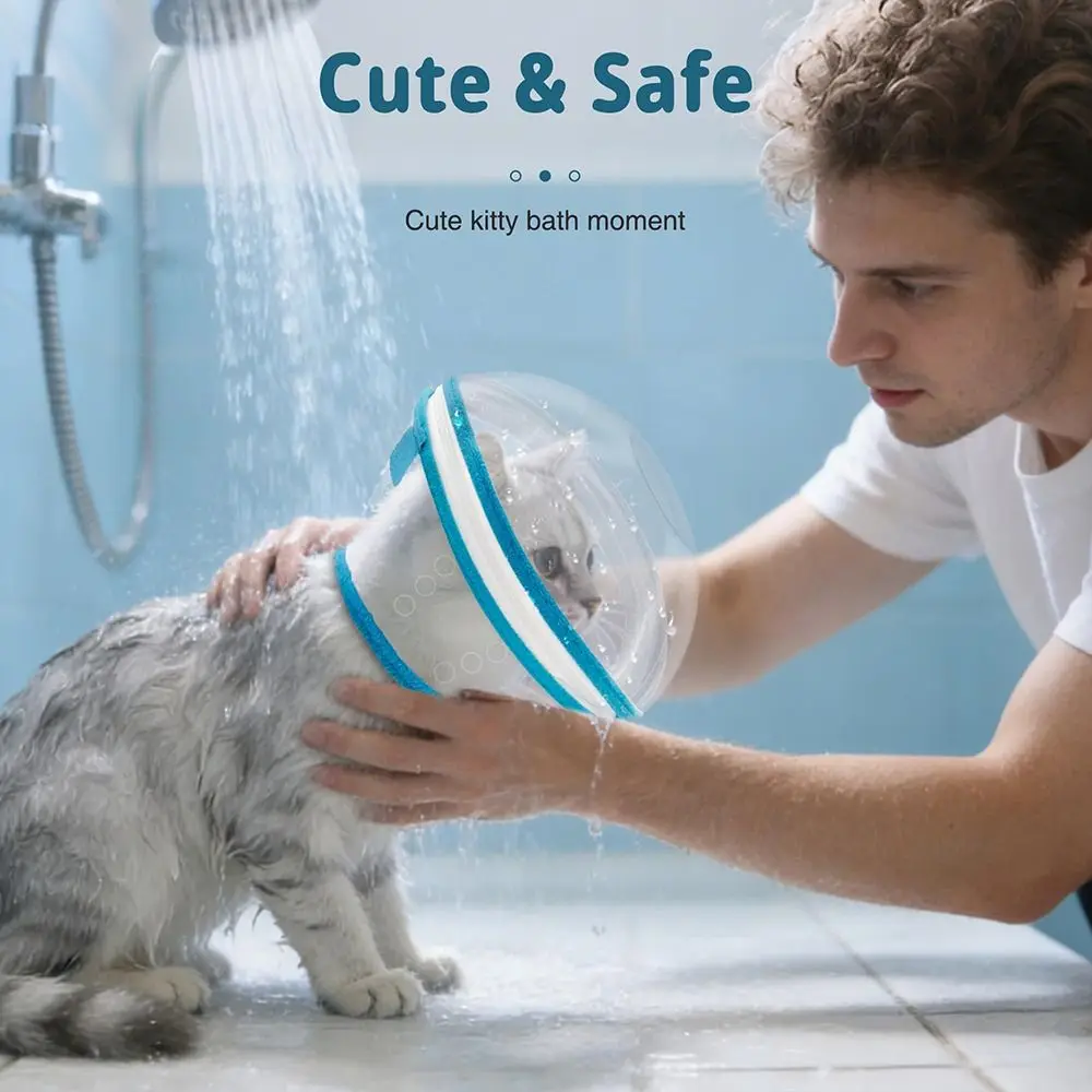 Schützender Beißschutz-Maulkorb für Katzen Transparenter Atmungsaktiver Astronautenhelm Verstellbare Haustierhaube Haustierzubehör – Detail 5