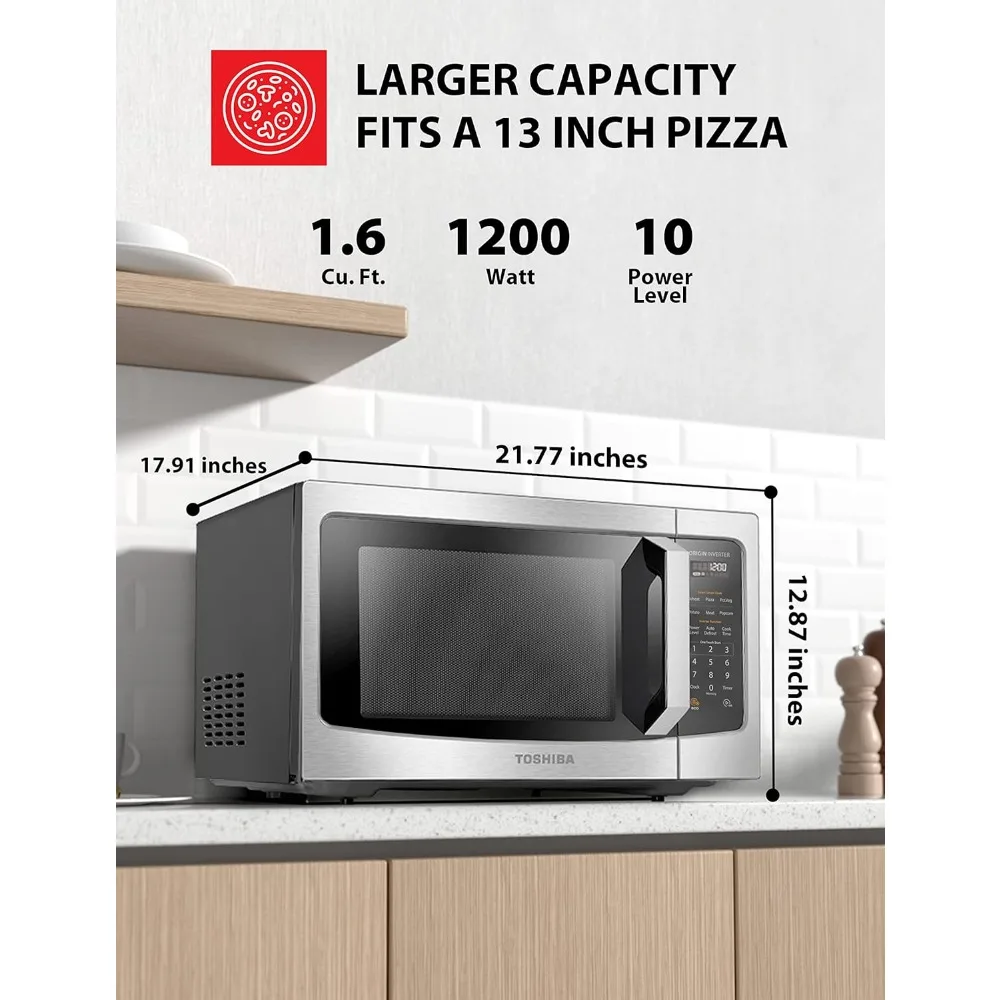 ML-EM45PIT(SS) Countertop Microwave Oven with Inverter Technology, Kitchen Essentials, Smart Sensor, Auto Defrost