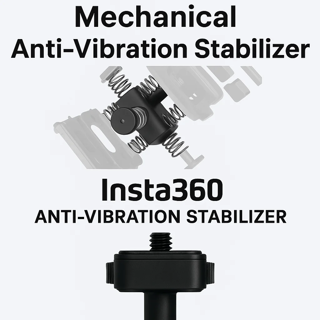 Insta360 Ultra équipée du stabilisateur antivibration mécanique, idéal pour la course ou le VTT