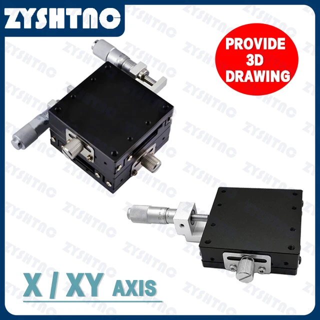 แกน X แกน XY LGX40/60 LGY40 * 40 60*60 ลูกบิดไมโครมิเตอร์เลื่อนเวทีท่องเที่ยวรางประเภทแพลตฟอร์ม Manual Displacement ตารางเลื่อน 1