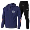 2024 New Leisure Outdoor Sports Set Lonsdale Logo Travel Fitness Running Morning Casual Men's Two Piece 2