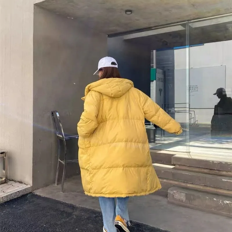 2023 New Women Down Jacket Winter Coat Female Mid Length Version Parkas Loose Given To Philandering Outwear Hooded Overcoat