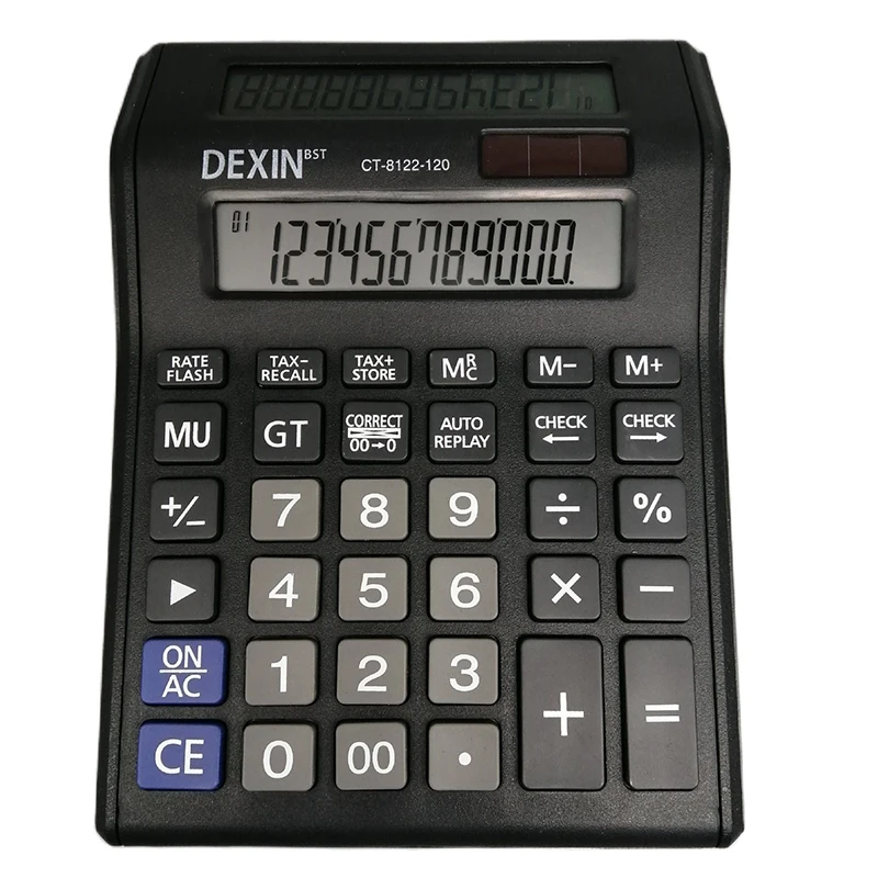 Office Finance Calculator Electronic Solar Computer Business Finance Office Calculator 12-Bit Desktop Accounting Calculator