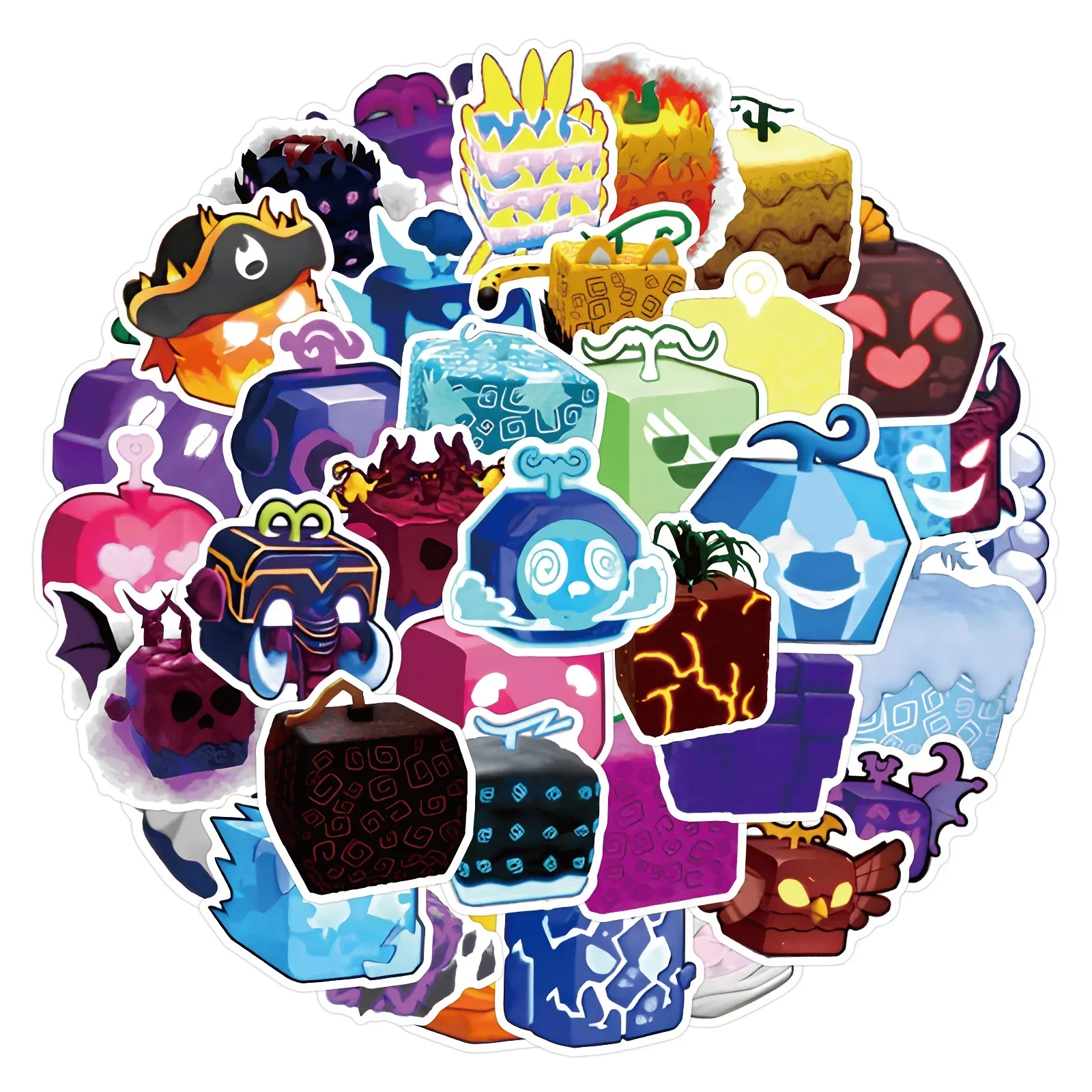 50pcs New BLOX FRUITS Graffiti Decoration Laptop Luggage Personalized ...