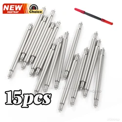 Stainless Steel Watchband Strap Link Pins with Tool - Spring Bars Assortment (15/20pcs) - 22mm (15pcs - 1set)