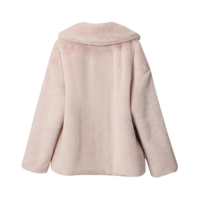 Ins Chic Brand Fashion Long Faux Rabbit Fur Coat Jacket Women Winter Oversized Shaggy Plush Fur Coats Street Girls Overcoat