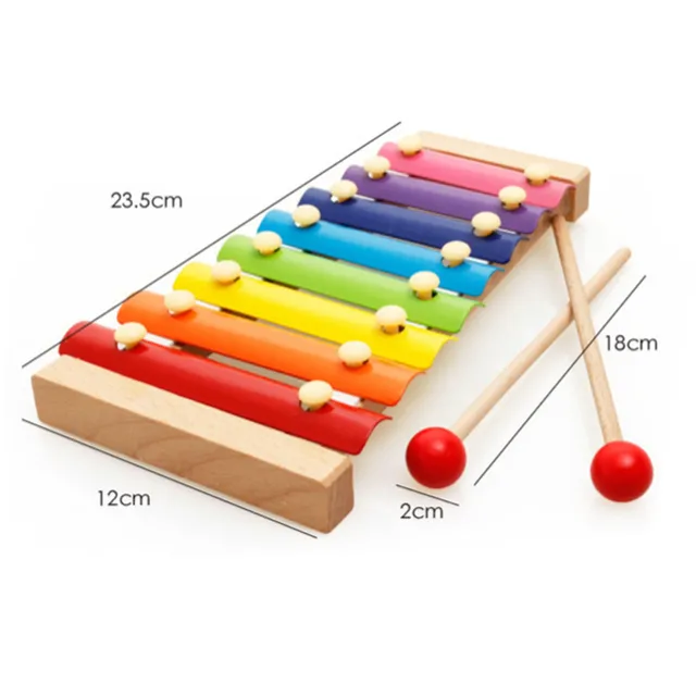 New Toy Xylophone Montessori Educational Toy Wooden Eight-Notes Frame Style Xylophone Children Kids Baby Musical Funny Toys 4