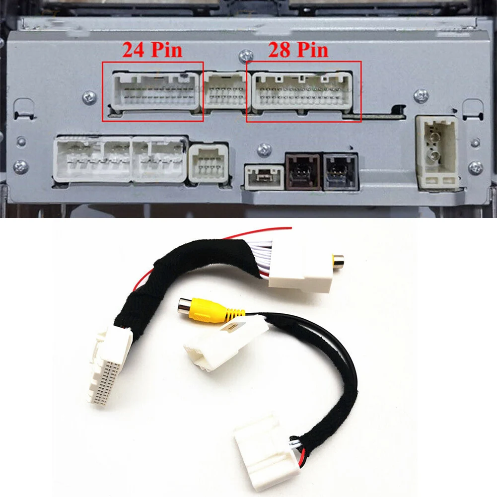 28Pin 24Pin Rear/Front Camera DVR Adapter Cable For Toyota Camera Adapter Cable Line Accessories