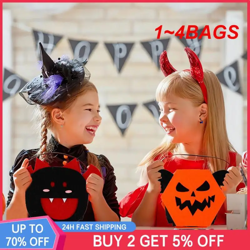 

1~4BAGS Halloween Gift Bag Stereo Section 8 Three-dimensional Tote Bag Gift Boxes And Bags Non-woven Tote Bag