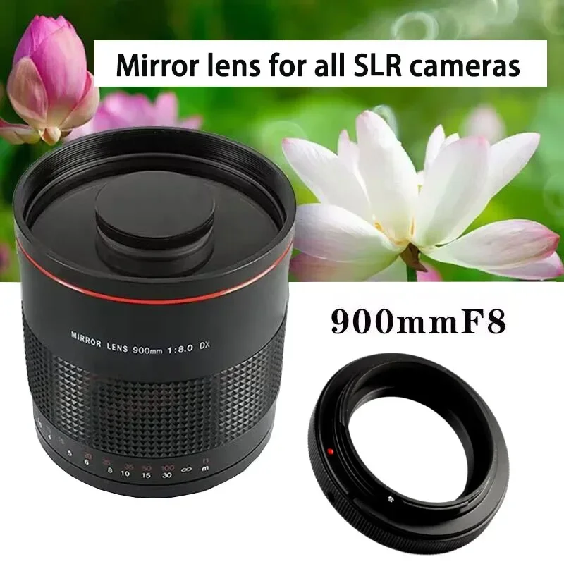900mm F8.0 Telephoto Mirror Lens for Canon Sony Nikon D600 D600 D500 D810 D3200