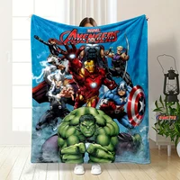 6 Size Marvel Avengers Blanket Sofa Bed Cover Four Season Soft Fluffy Quilt Blanket Flannel Throw Outdoor Leisure Nap Trip Gifts 2