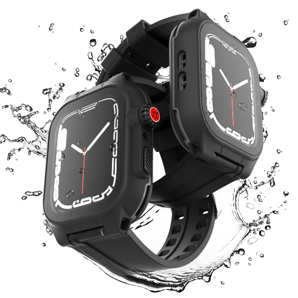 

41/45 mm Watch Waterproof Case for Apple Watch Series 7, Full Sealed Protective iWatch Case with Built-in Screen Protector