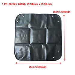 Foldable Waterproof Gardening Potting Mat - Reusable Home Planting Pad (Black 66 X 66CM)