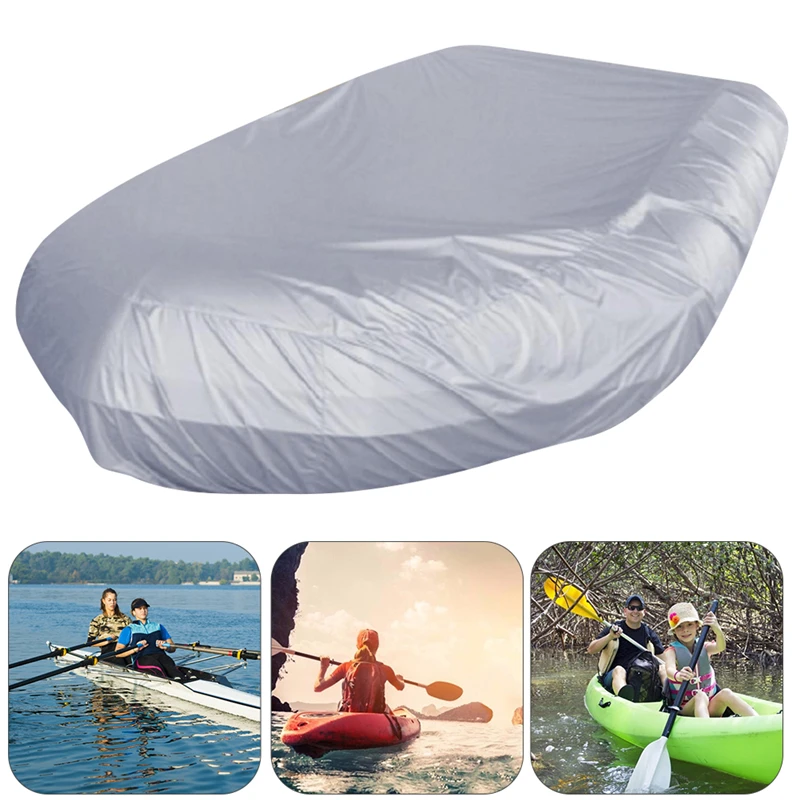 Kajakhoezen met ritssluiting 420D Kajak Kanohoes Kajakhoes Kanohoezen voor buitenopslag Regenbescherming Waterdichte stof Sunblock Cover voor