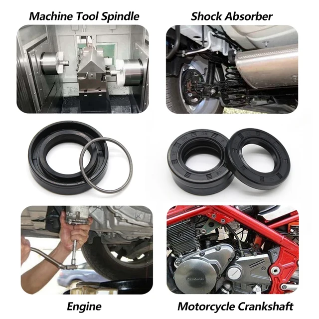 2/5/10pcs ID12mm NBR ซีลน้ํามัน TC-12 * 18/19/20/21/22/23/24/25/26/28/30/32/35*4/5/6/7/8/10 ยางไนไตรล์เพลา Double Lip ปะเก็น 6