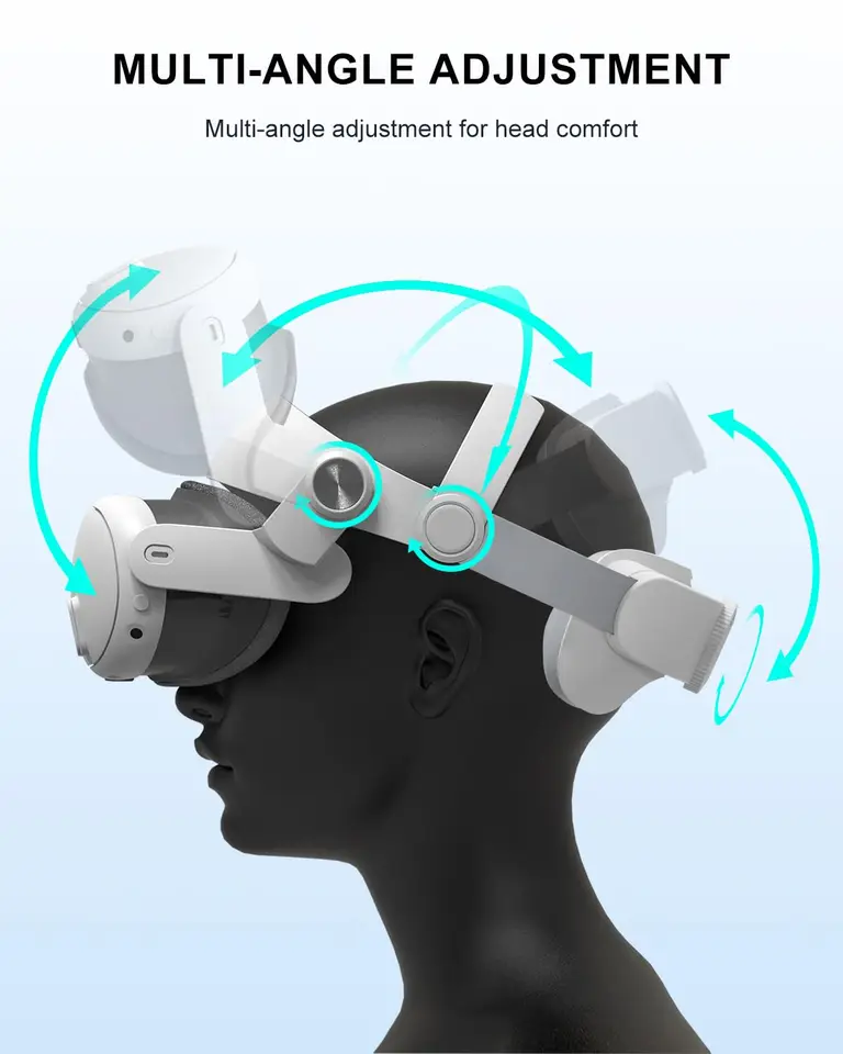 Casque VR Elite de rechange pour un confort accru. Sangle de tête réglable pour Meta Quest 3. Accessoires pour casque._voghion.com