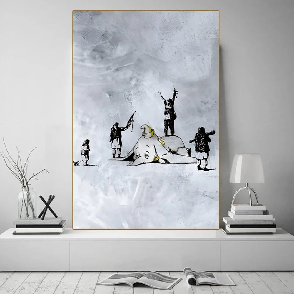 Urban Graffiti Abstract Art Canvas - Girl With Balloon Wall Decor