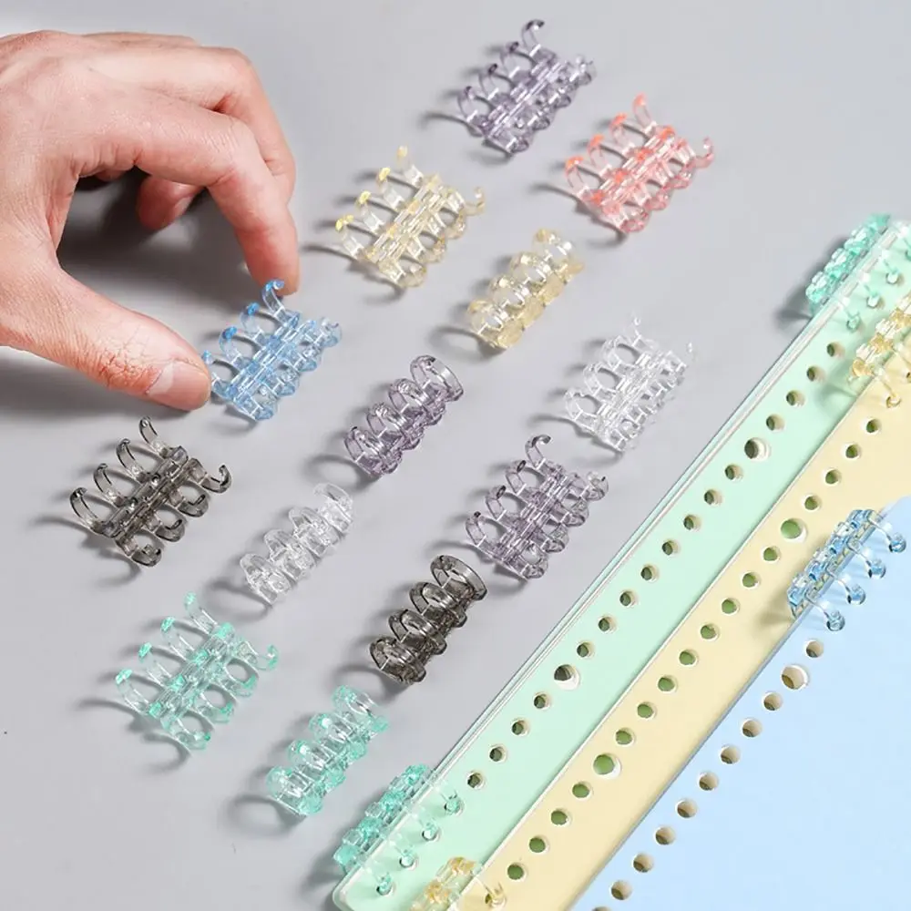 10 pezzi rilegatura spine Snap Split Binder Rings carte di apprendimento A4 A5 A6 Notebook Loose Leaf cancelleria forniture per ufficio plastica