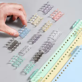 10 pezzi rilegatura spine Snap Split Binder Rings carte di apprendimento A4 A5 A6 Notebook Loose Leaf cancelleria forniture per ufficio plastica