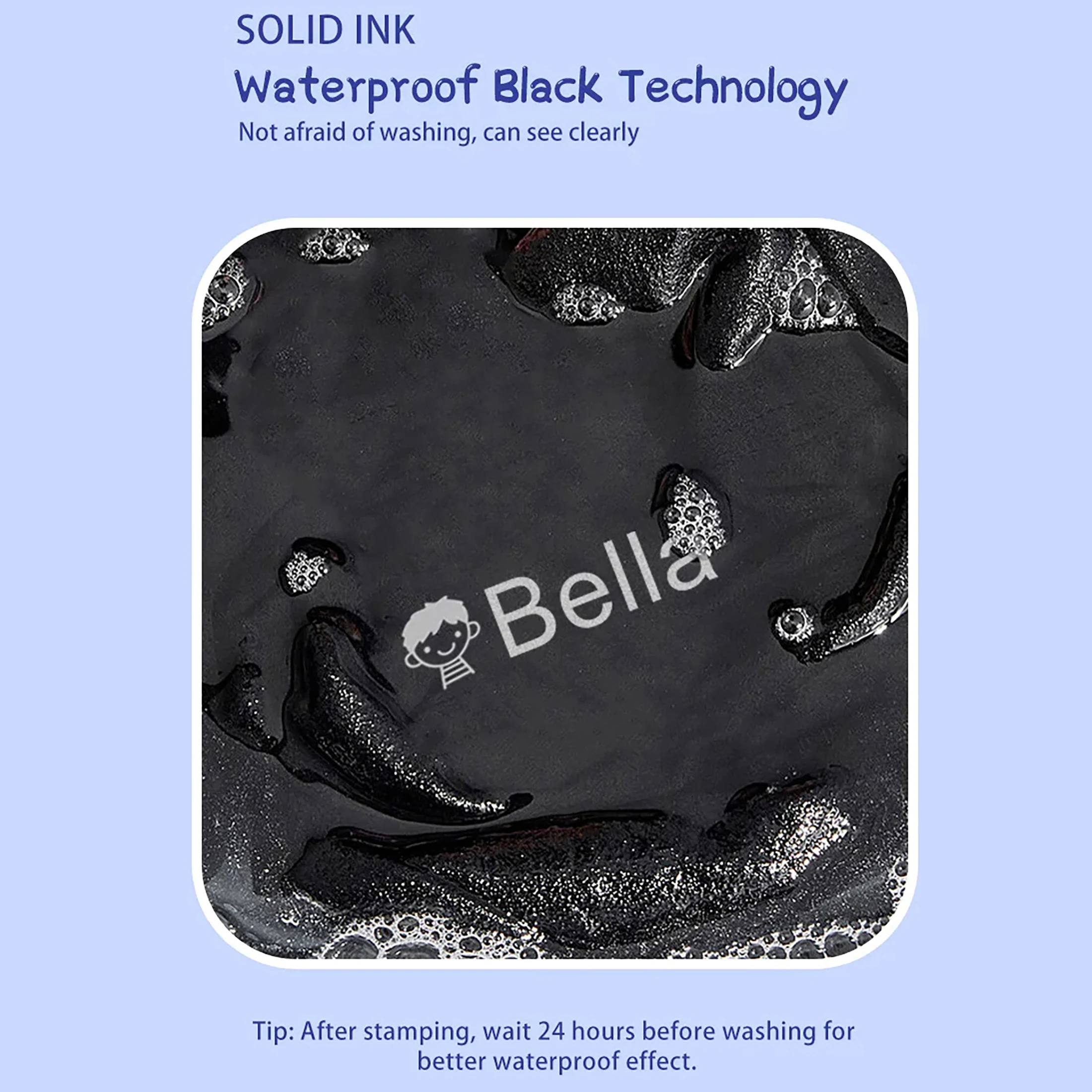 DIY Name Stamp Personal Student Engraved Waterproof Non-fading Kindergarten Name Seal Cute Cartoon Children Stamps
