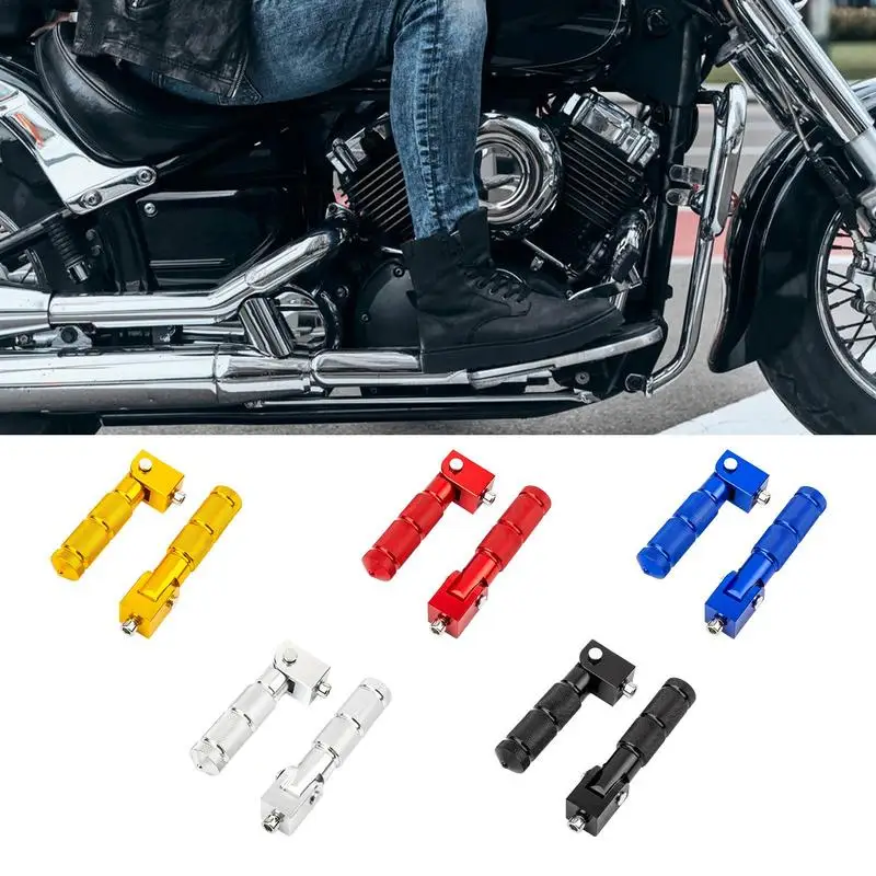 

Motorcycle Foldable Foot Pegs Aluminum Motor Bike Universal Folding Footrests Foot Pegs Anti Skid Rearsets Footrest For Bike