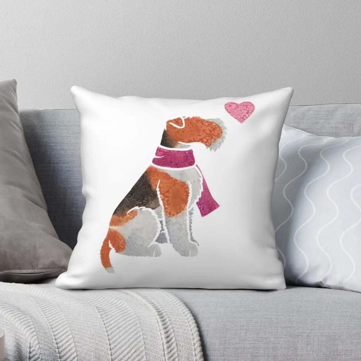 

Квадратная подушка Wire Fox Terrier, искусственная Полиэстеровая льняная бархатная Декоративная Подушка на молнии, искусственная подушка для дивана, сидения