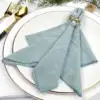 Set of 6 Cotton Cloth Napkins Gauze Sage Green 30x30cm for Wedding Decoration Everyday Use Dinner Tea Towel Table Party Napkins 1