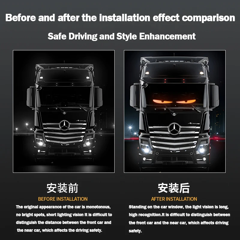 Devil&rsquo;s Eye LED Truck Sign Animation LED Matrix Pixel Panel Remote Control scrolling Display Light Car Truck windshield led light led panel led display light led signs