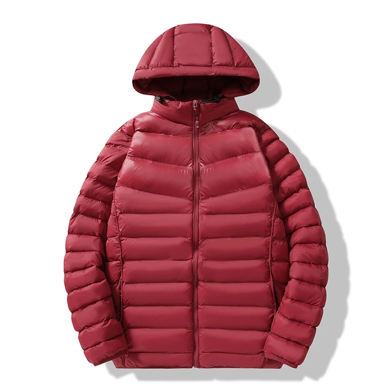 New Winter Puffer Jacket Men's Casual Thick Windproof Detachable Hooded Parka Women's Snow Warm Down Cotton Padded Coat