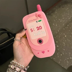 Chic 3D Hot Pink Bow Flip Mirror Shockproof Silicone Phone Case - Soft Cover Gift - iPhone 13 Pro (B)