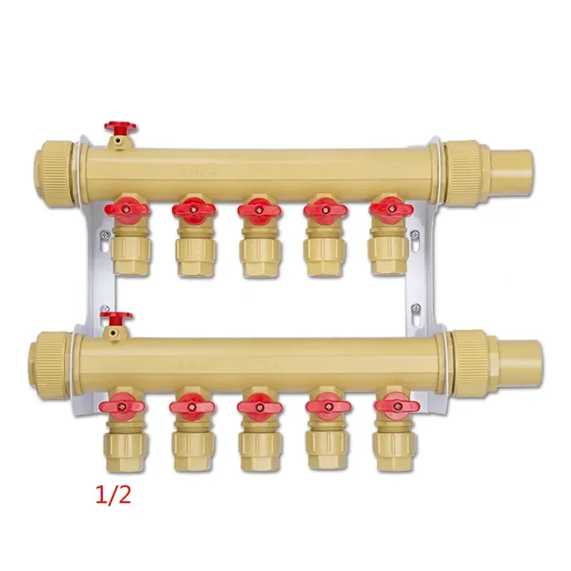PPR ใต้พื้น 2-8 วิธี Radiant Floor Heating Manifold เครื่องทําความร้อนท่อร่วมน้ําสําหรับ 1/2 pex 1