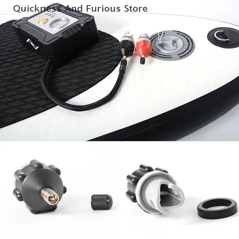Rowing Boat Air Valve Adaptor Sup Board Kayak Pump Adapters Inflatable Air Valve Attachment Kayak Accessories Parts Boat