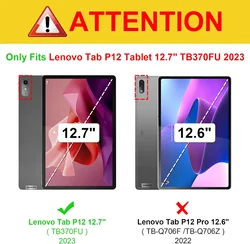 Clear Protective Case - Transparent TPU Shockproof Shell for P12 12.7 2023 (TPU Protection Case)