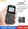 UNIWA M220 GSM Feature Phone SOS 1.77 Inch Dual SIM Simple Cheap Big Button Keypad Cellphone for Elderly Arabic Russian Keyboard 1
