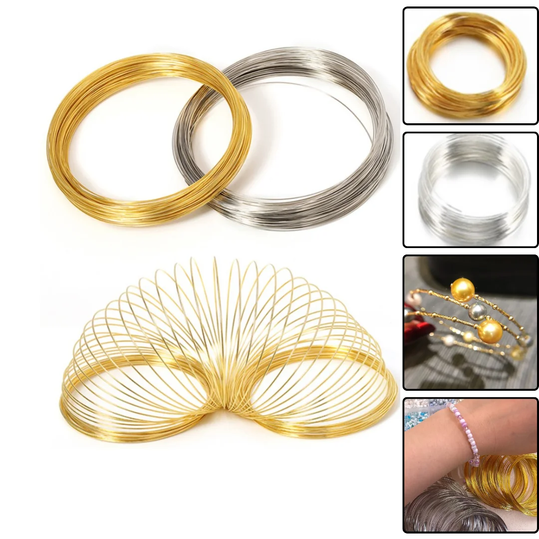 100 Schlaufen Memory-Stahlperlen-Wirbel 55/60/115mm Schmuckherstellungszubehör DIY Perlenarmband Ohrringe Accessoires