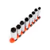 3/8 Inch Drive Long Socket Set 10-19mm 8Pcs Chromium Plated with Socket Holder for Improvement Car Repair 2