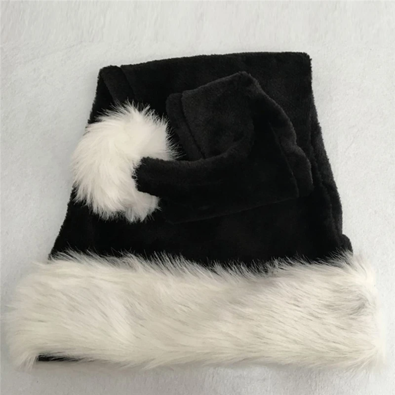 Christmas Hat Christmas Beanie Hat Thick Plush Adult Christmas Decorations Santa Claus New Year Gift Warm Winter Household Products Holiday Supplies