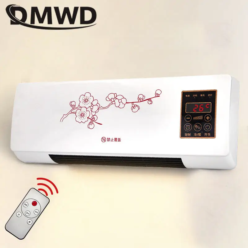 Thermostatic Air Warmer Desktop Wall-mounted Dual-purpose Fan Touch Panel Remote Control Heating Machine Natural Hot Wind Adjust 4
