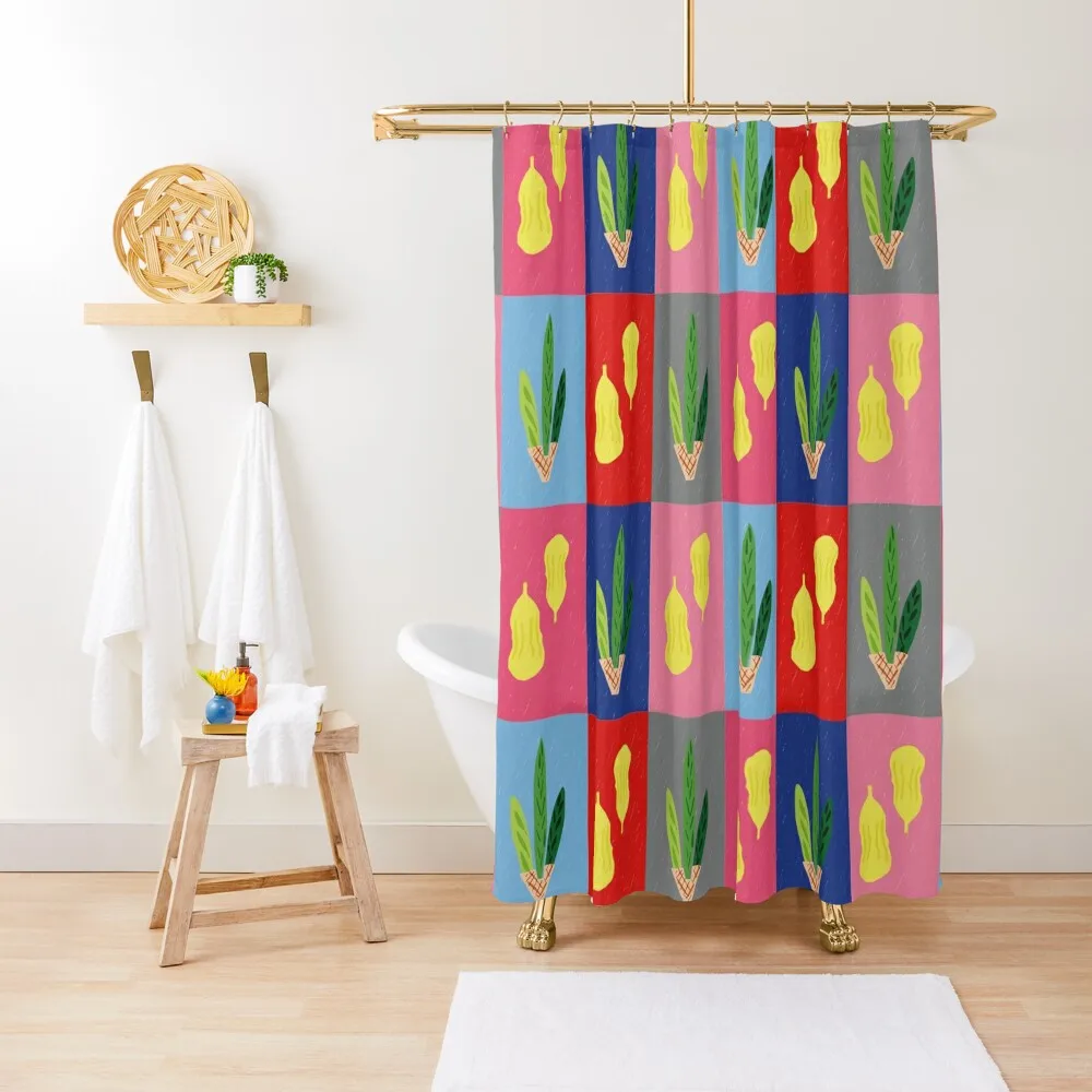 

Lulav & Etrog Roman Road Pop Art Grid Shower Curtain Bathroom Fabric Bathroom Accessorys Curtain