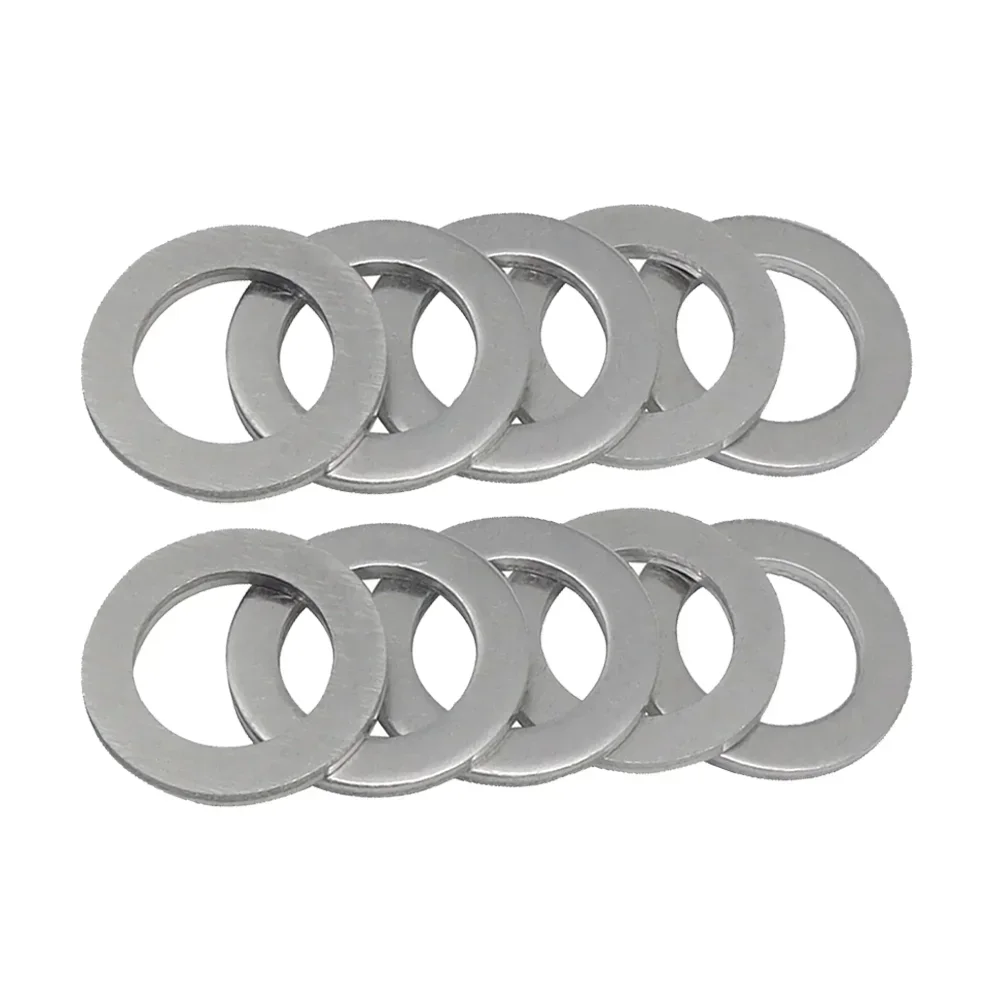 10PCS Car Oil Drain Plug Crush Washers Gaskets Silver Aluminum For Honda Accord Civic CRV CRZ HRV Acura 14MM 94109-14000