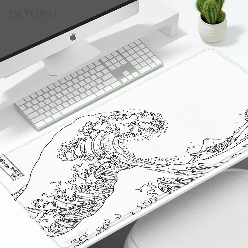 Mouse Pad xl Antiderrapante Borracha Natural para Teclado Mecânico xl Preto e Branco - Imagem 5