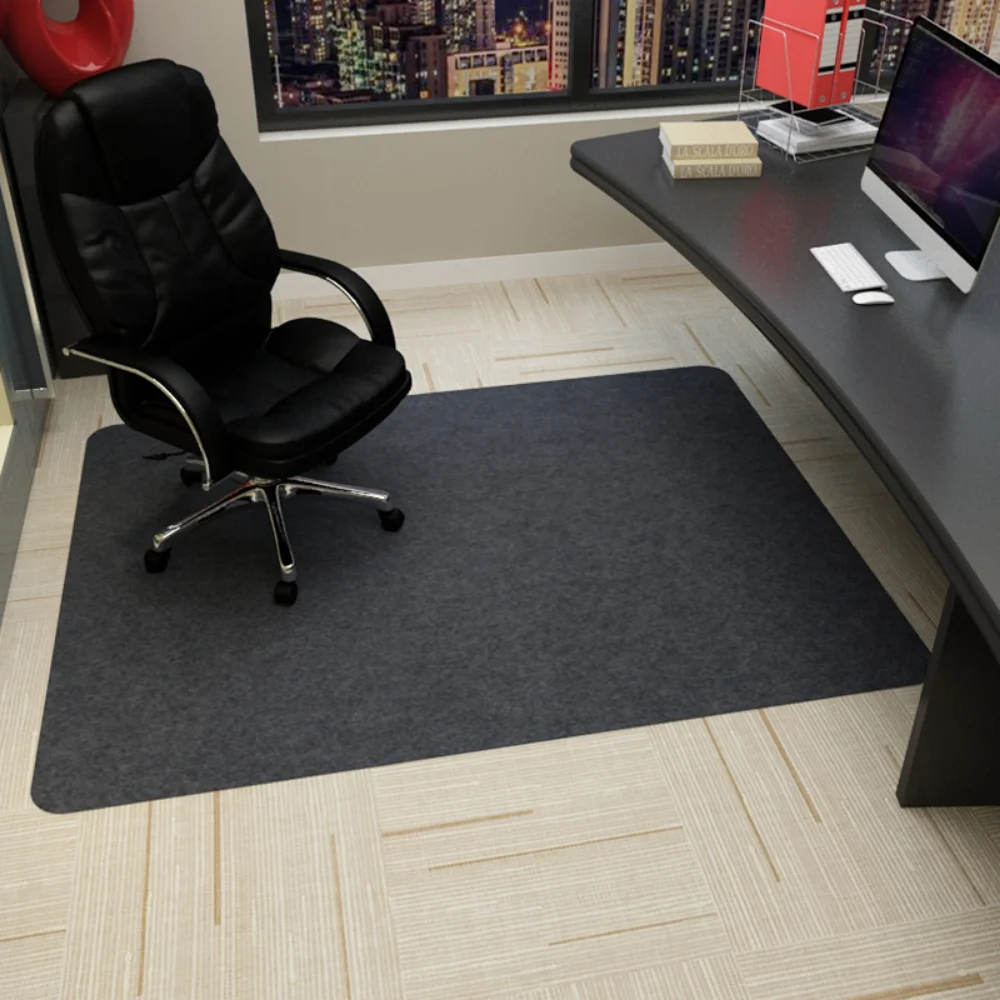 

Desk Mat Office Swivel Chair Mat Solid Color Simple Washable Square TPR Self-adhesive Non-slip Wooden Floor Protection Mat