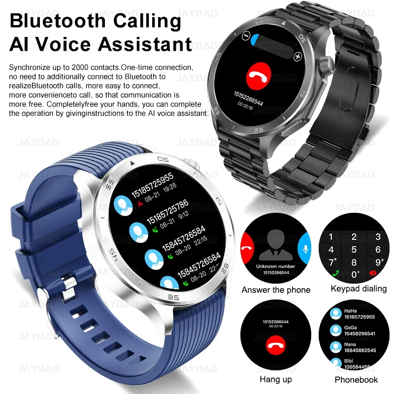 2025 New For OPPO Watch X2 Smart Watch GPS Sports Track Heart Rate Music Bluetooth Call IP68 Waterproof AMOLED Smart Watch 6